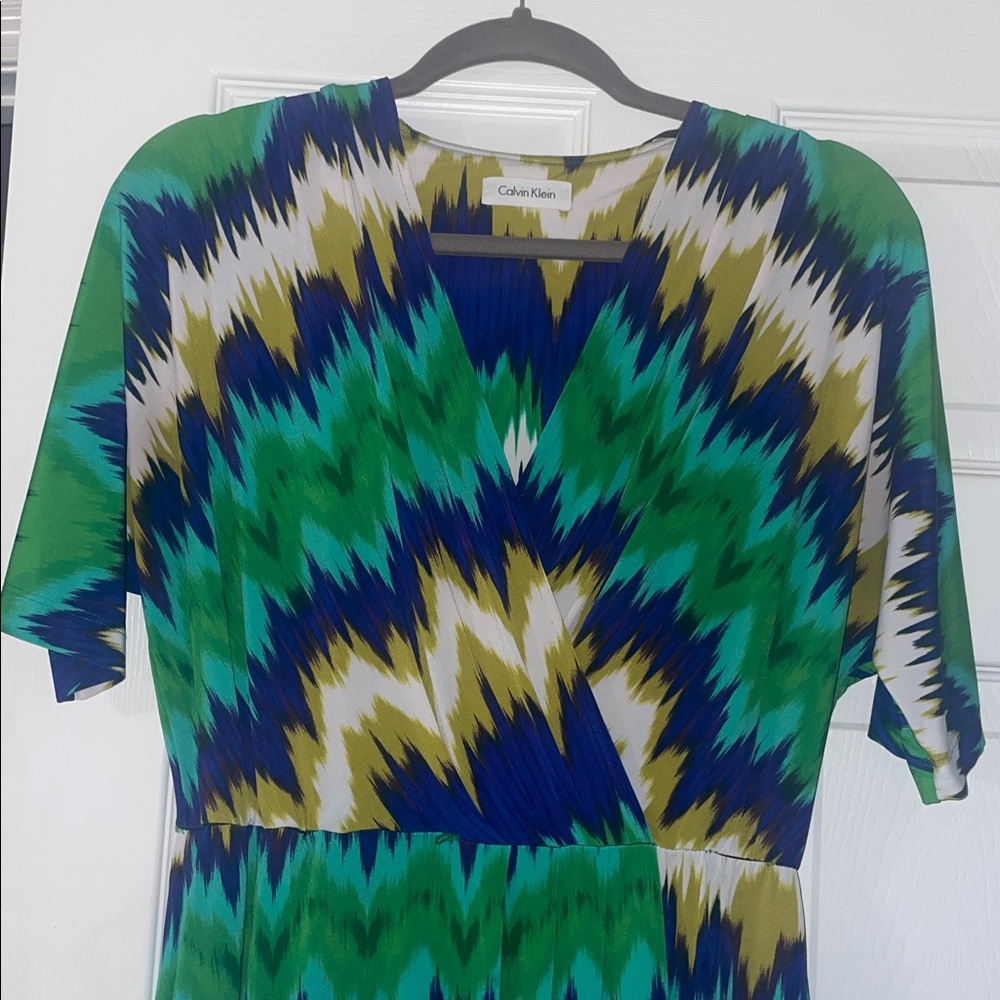 Calvin Klein Multicolor Zigzag Dress
